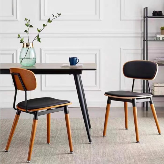 a table and chairs in a room