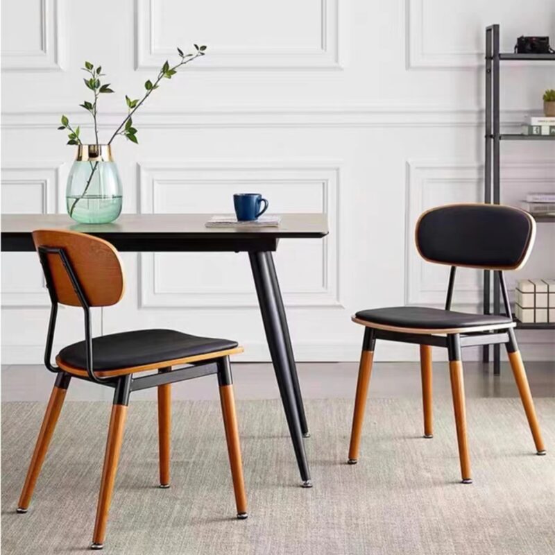 a table and chairs in a room